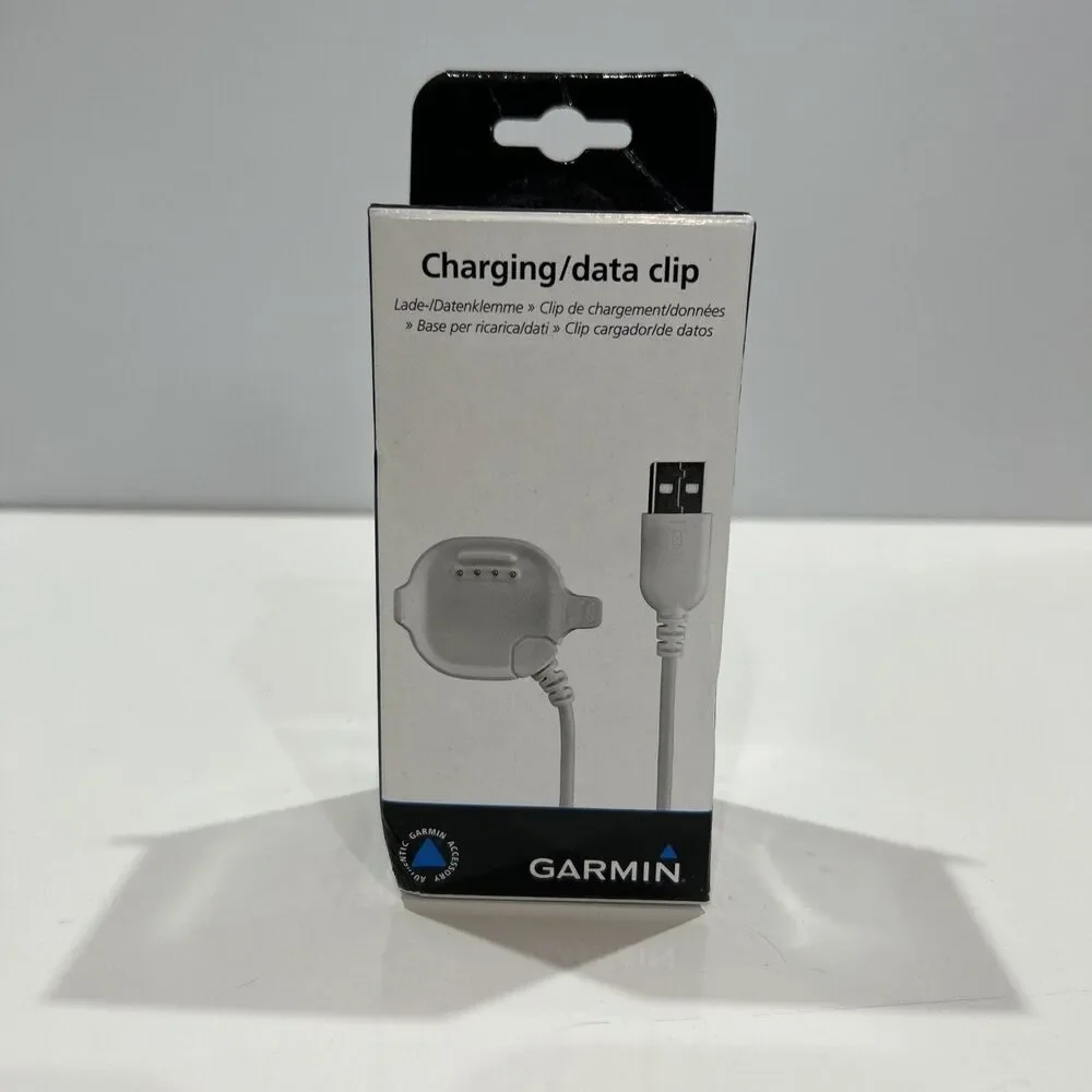 Garmin Forerunner FR10 FR15 010-11029-05 USB Charging Data Clip White
